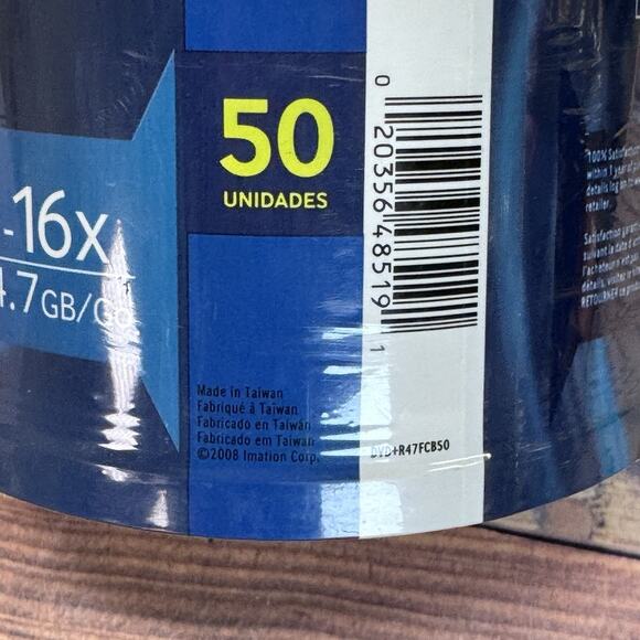 TDK 50 Pack DVD+R Blank Discs 16X Speed 4.7 GB New Sealed Spindle Recordable - Picture 4 of 5